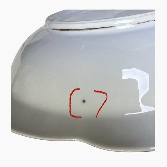 Vintage Noritake Oval Vegetable Bowl Metallic Gold White Leaves 8” Diameter - Picture 8 of 8